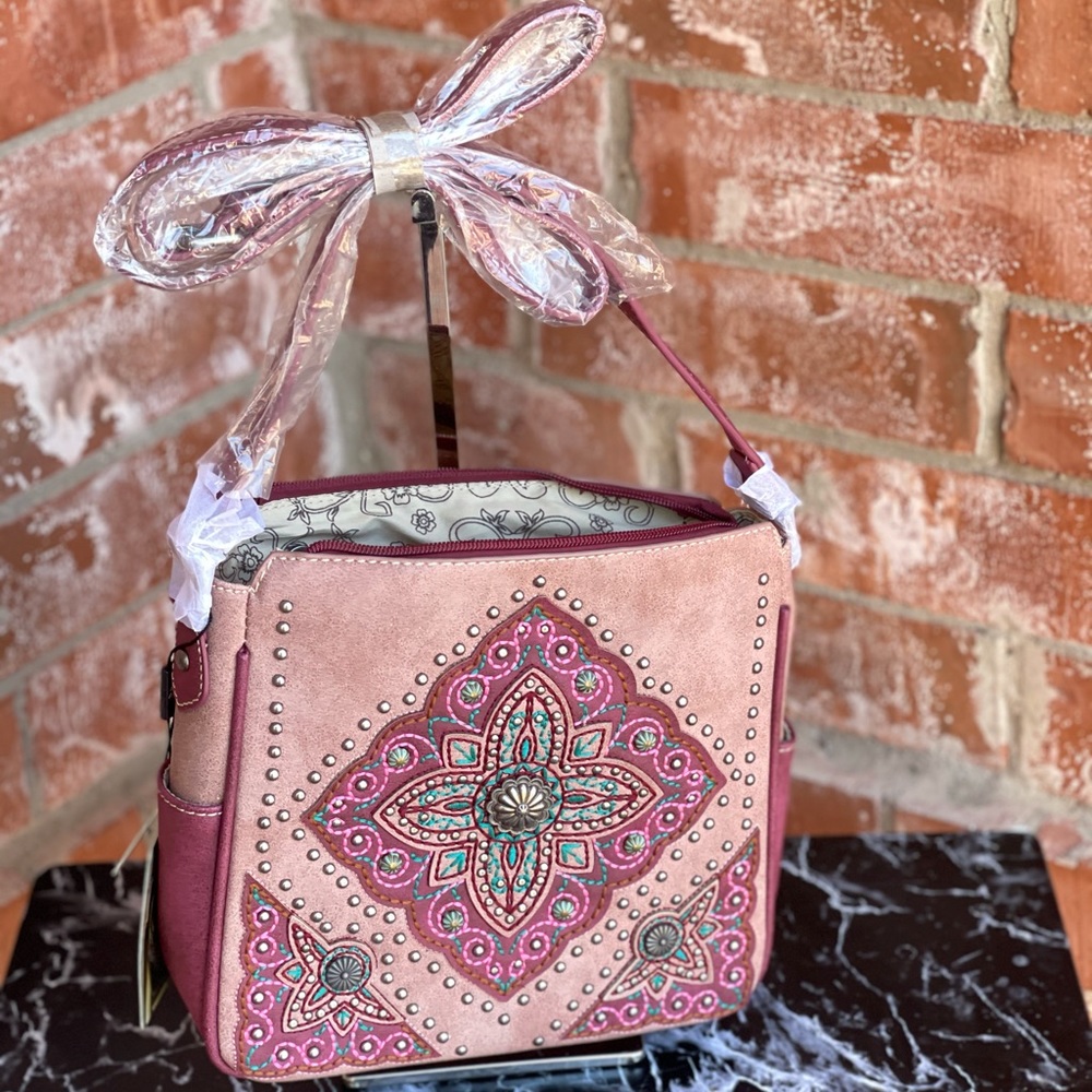 Montana West Aztec Collection Crossbody Bag Pink